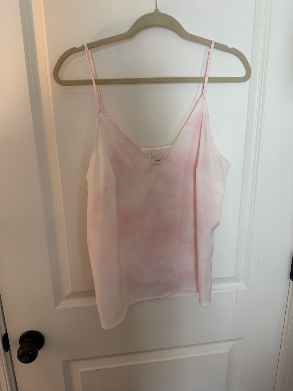 a new day Pink Tie-Dye Satin Camisole